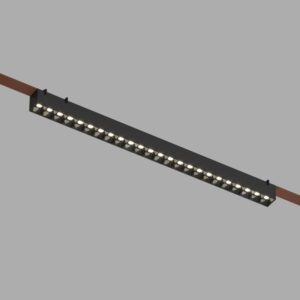 DK5672-BK Cветильник для трека-ремня Belty Smart, серия Grill, со светодиодом, L642*W40*H45мм, 48V DC, 24W, RA90, 24°, 2700-6000K, IP20, черный, алюминий