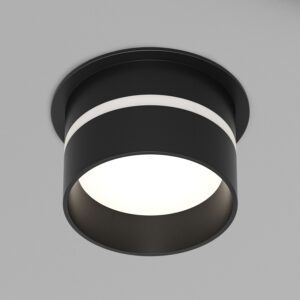 DK2404-BK Встраиваемый светильник влагозащ., IP 44, до 15 Вт, GU10, черный, алюминий